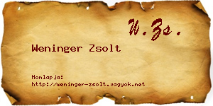 Weninger Zsolt névjegykártya