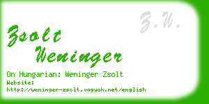 zsolt weninger business card